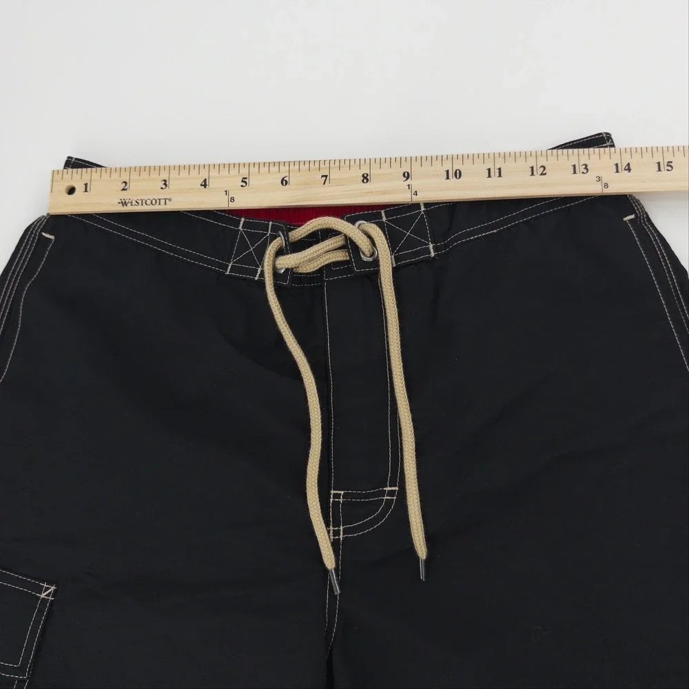 Polo Ralph Lauren Swim Trunks Mens Small Black Classic Cargo Streetwear